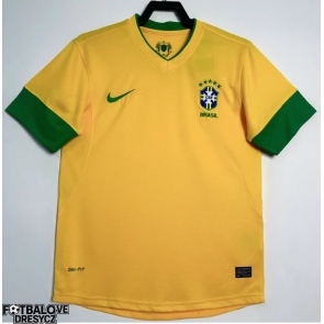 Brazílie 2012-2013 Retro Domácí Dres Krátký Rukáv